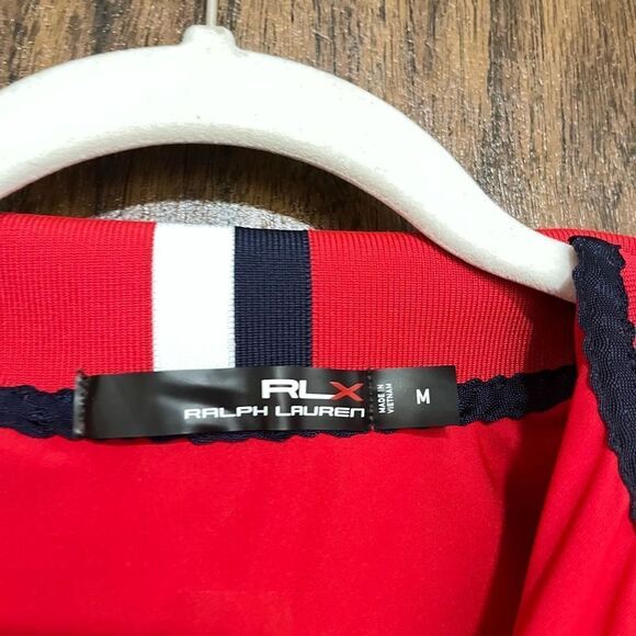 RLX Ralph Lauren Polo Shirt Red Ryder Cup USA 2016 Golf Women's Size Medium - Picture 4 of 8